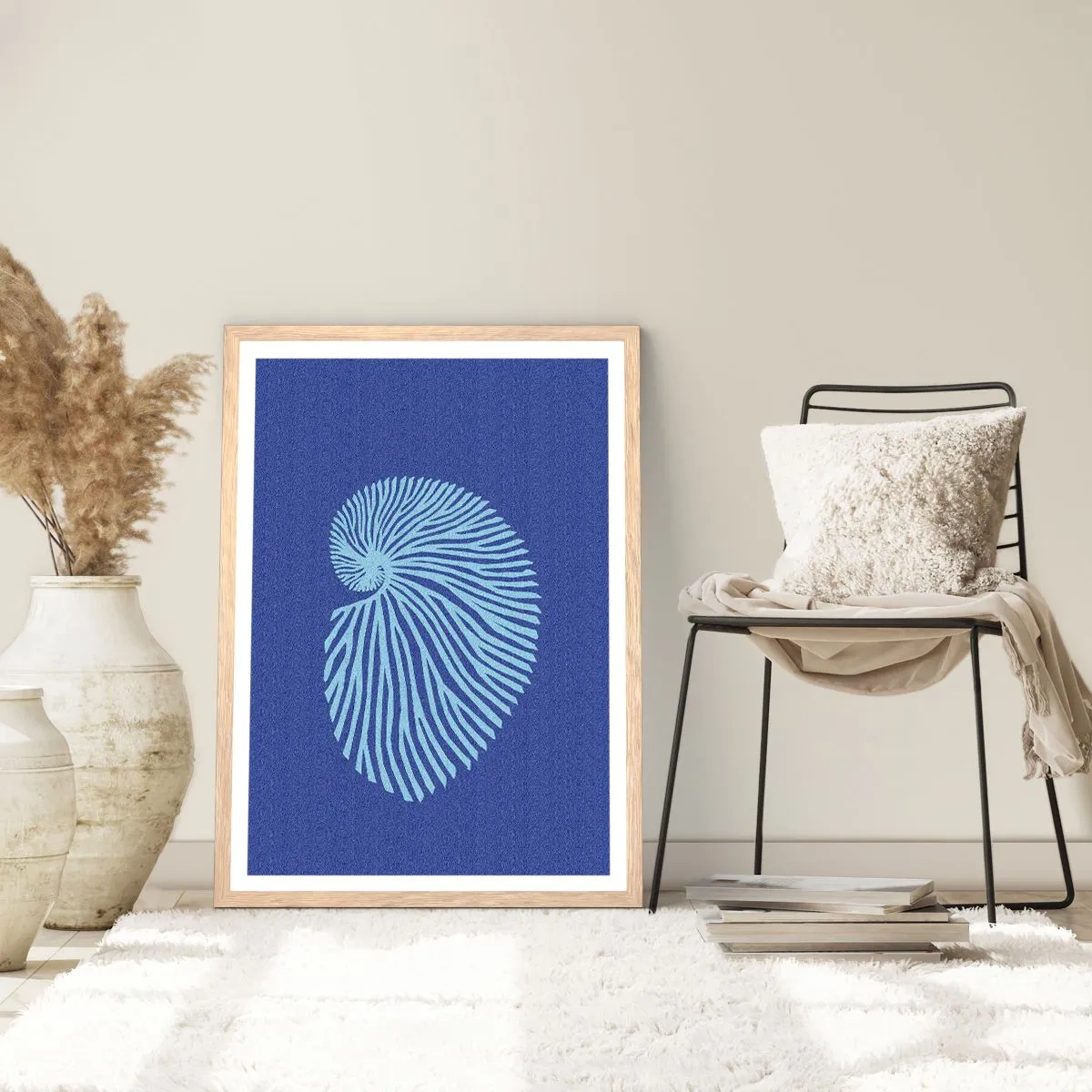 Poster in einem Rahmen aus heller Eiche - Geburt der Muschel - 70x100 cm