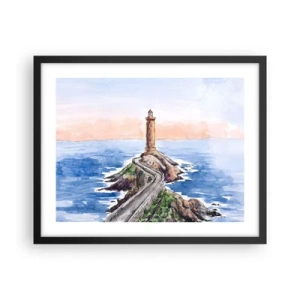 Poster in einem schwarzem Rahmen - Dem Meer zugewandt - 50x40 cm