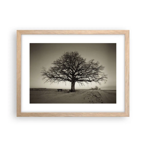 Poster in einem Rahmen aus heller Eiche - Von hier zu Ewigkeit - 40x30 cm