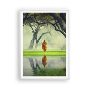 Poster in einem weißen Rahmen - Auf dem Weg zur Erleuchtung - 70x100 cm