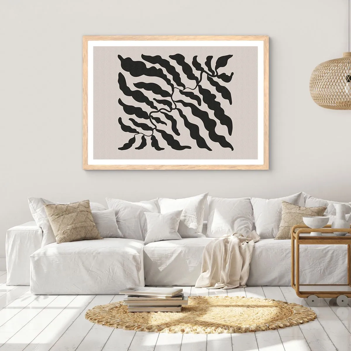 Poster in einem Rahmen aus heller Eiche - Natur des Quadrats - 40x30 cm