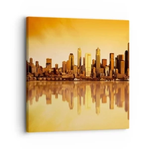 Bild auf Leinwand - Leinwandbild - Die Stille der Metropole - 30x30 cm