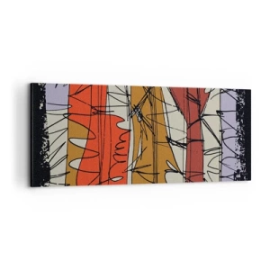 Bild auf Leinwand - Leinwandbild - Spontane Komposition - 100x40 cm