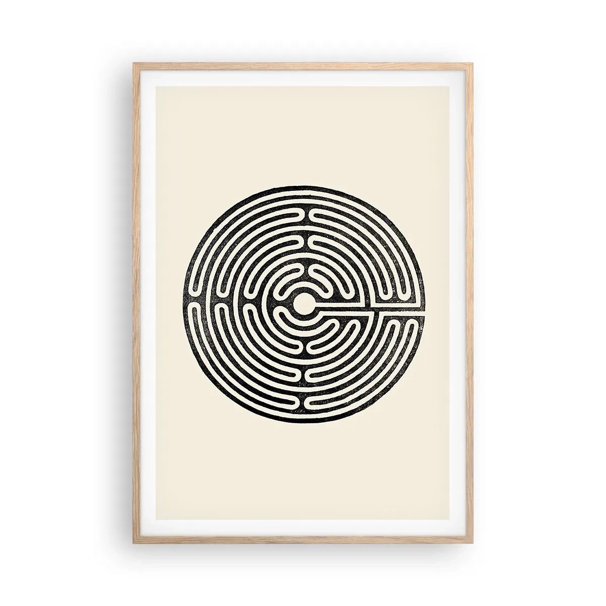 Poster in einem Rahmen aus heller Eiche - Geheimnisvolle Ordnung - 70x100 cm