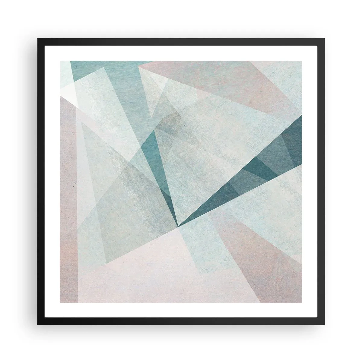 Poster in einem schwarzem Rahmen - Einfach aber dynamisch - 60x60 cm