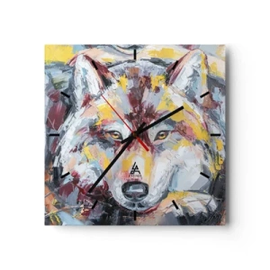 Wanduhr - Glasuhr - Seelenfrieden unter den Lieben - 40x40 cm