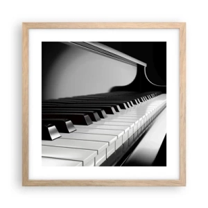 Poster in einem Rahmen aus heller Eiche - Harmonie von Formen und Farben - 40x40 cm