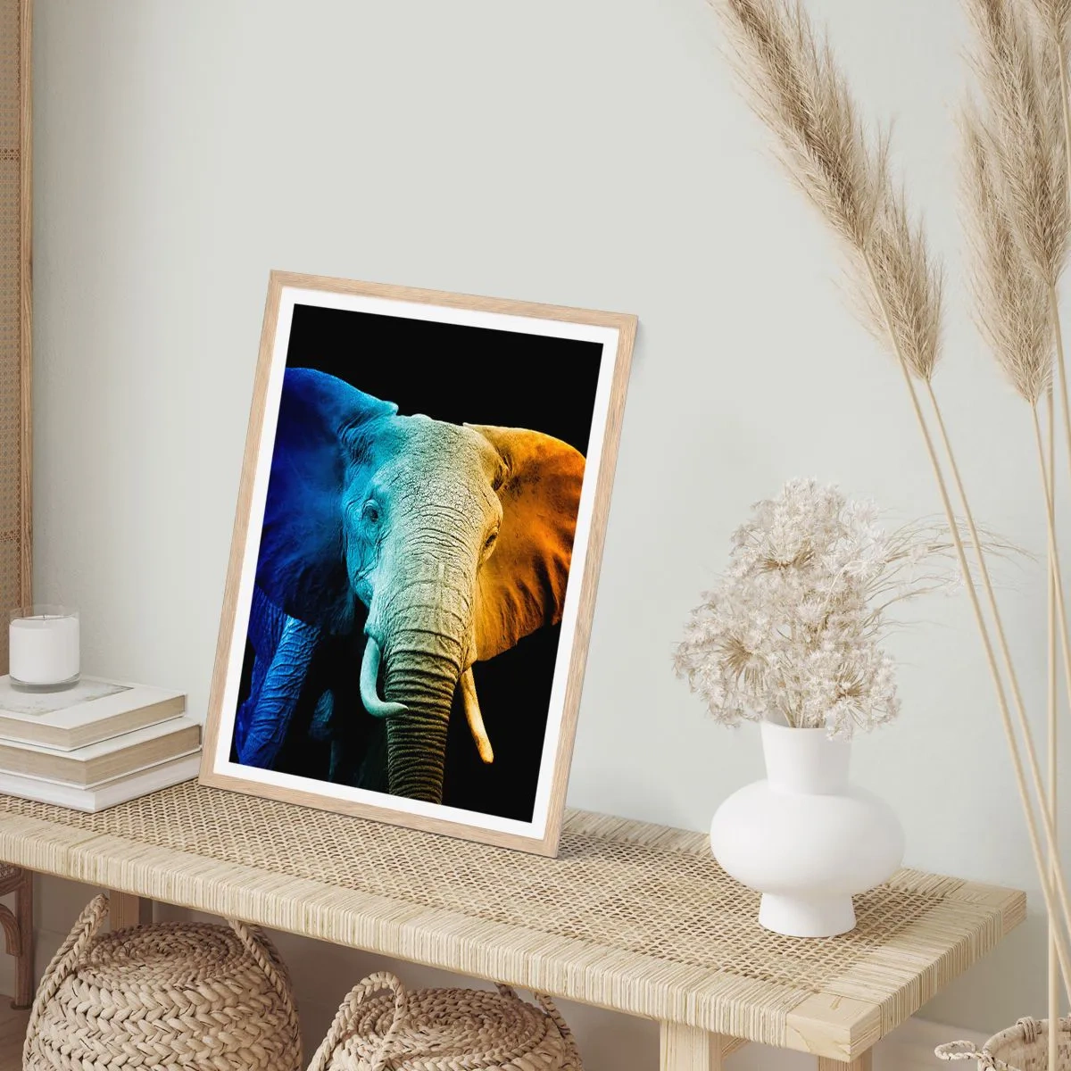 Poster in einem Rahmen aus heller Eiche - Exzentrisch, kein Verrückter - 70x100 cm