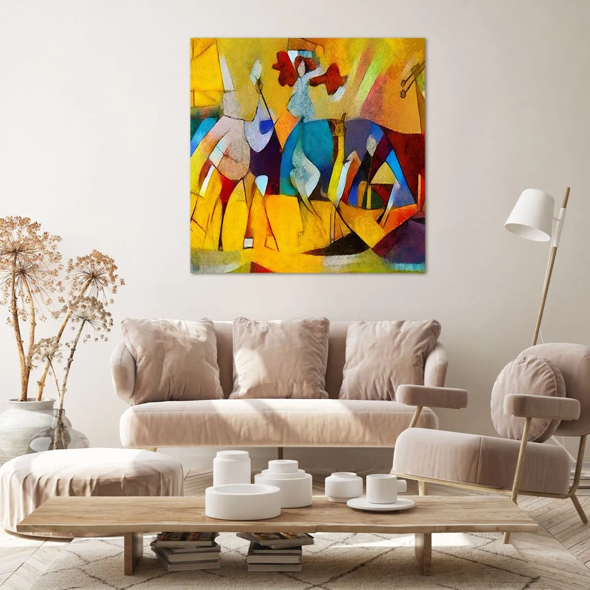 Bild auf Leinwand - Leinwandbild - Sonne - Leben - Freude - 40x40 cm