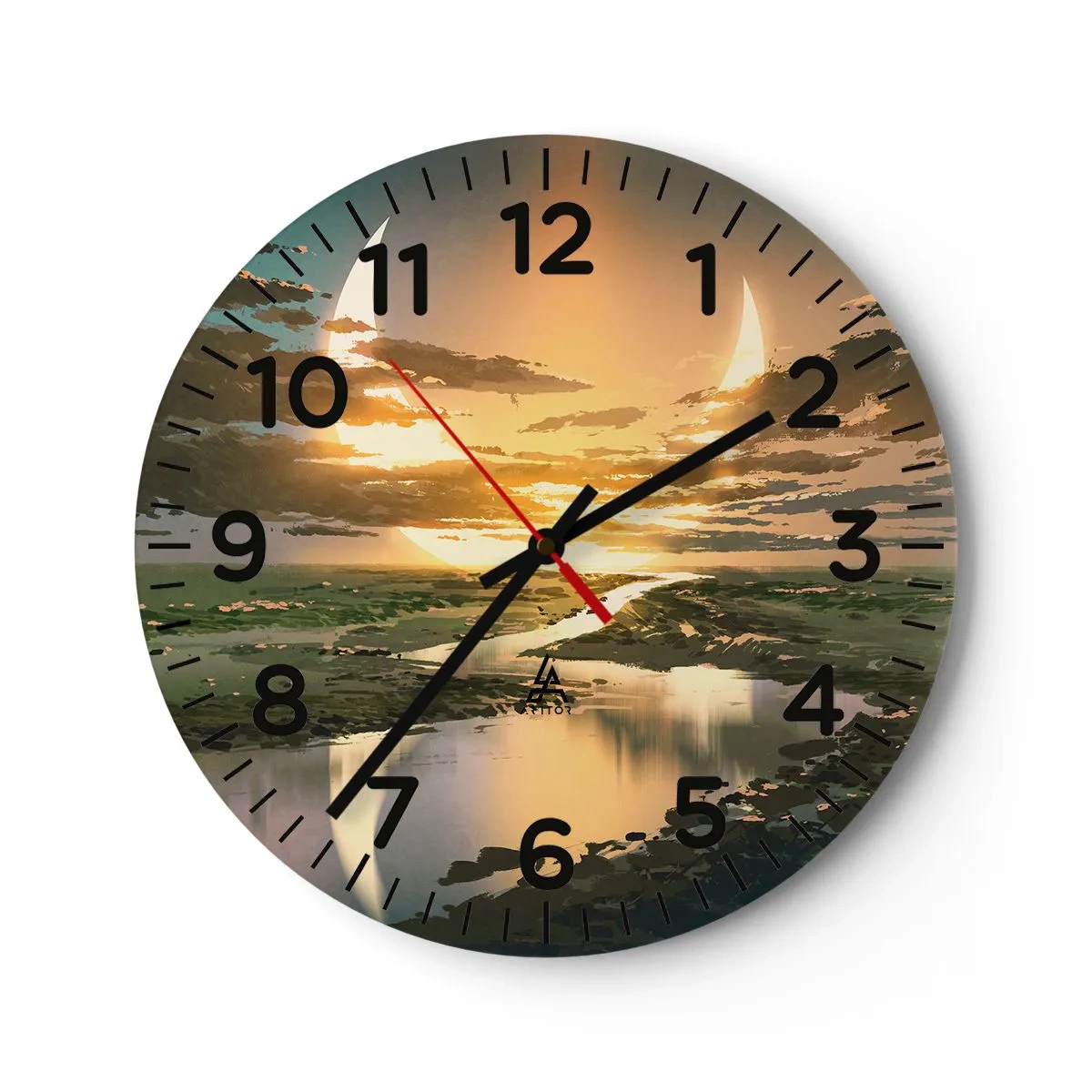 Wanduhr - Glasuhr - Irgendwo in einer weit, weit entfernten Galaxie - 40x40 cm