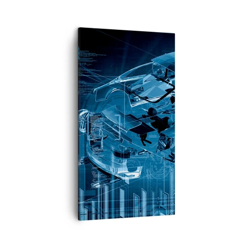 Bild auf Leinwand - Leinwandbild - Technische Anatomie - 45x80 cm