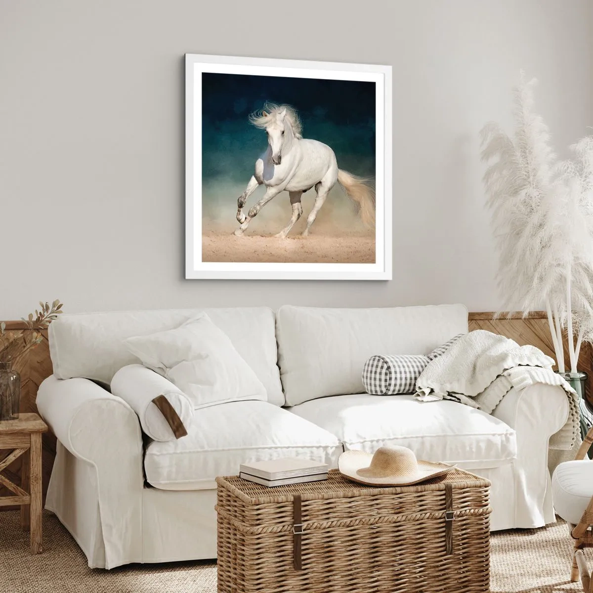 Poster in einem weißen Rahmen - Freiheit in ihrem reinen Zustand - 60x60 cm