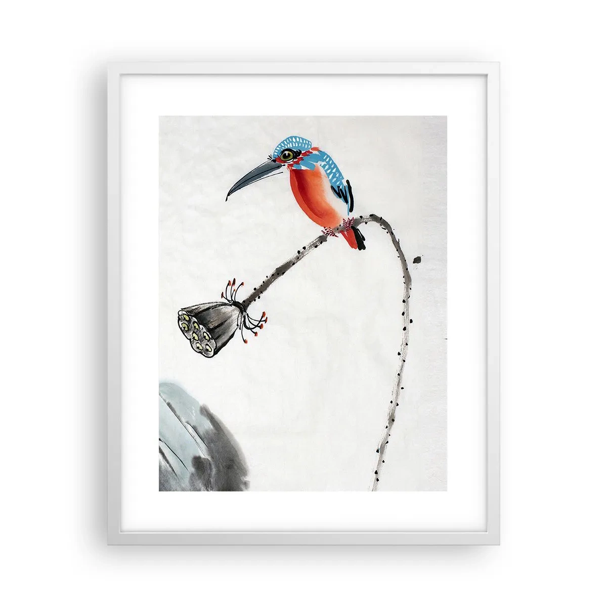 Poster in einem weißen Rahmen - Das Leben der Wiese - 40x50 cm