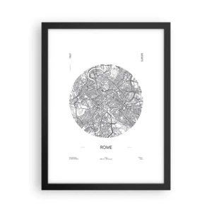 Poster in einem schwarzem Rahmen - Anatomie von Rom - 30x40 cm