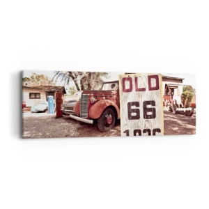 Bild auf Leinwand - Leinwandbild - Die Legende der amerikanischen Provinz - 90x30 cm