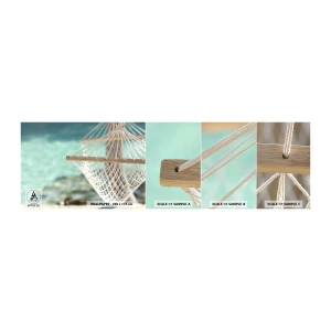 Fototapetenmuster Standard Eco - Zeit zum Entspannen - Hängematte, Strand, Reisen - 100x30 cm