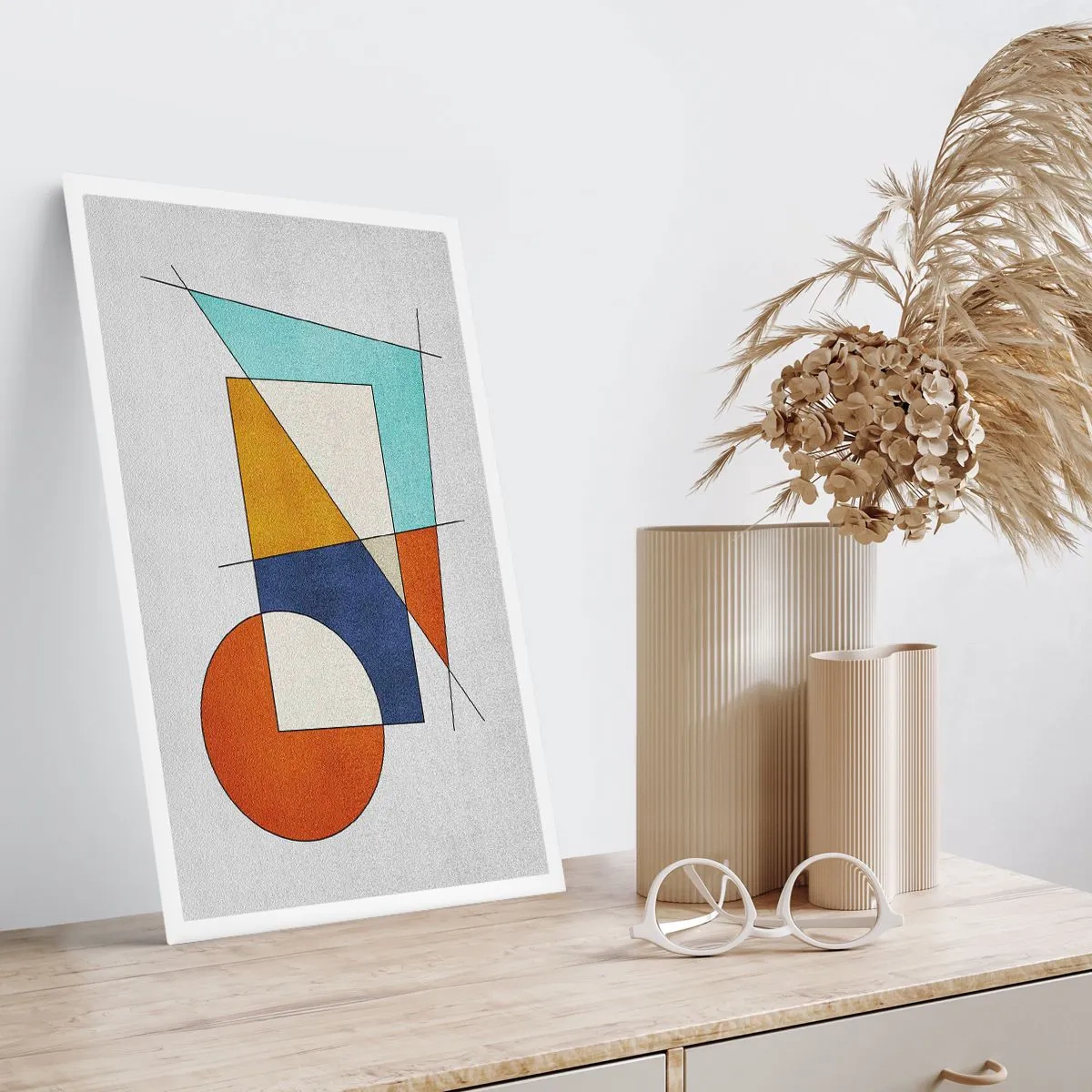 Poster - Abstraktion: modernistisches Spiel - 40x50 cm