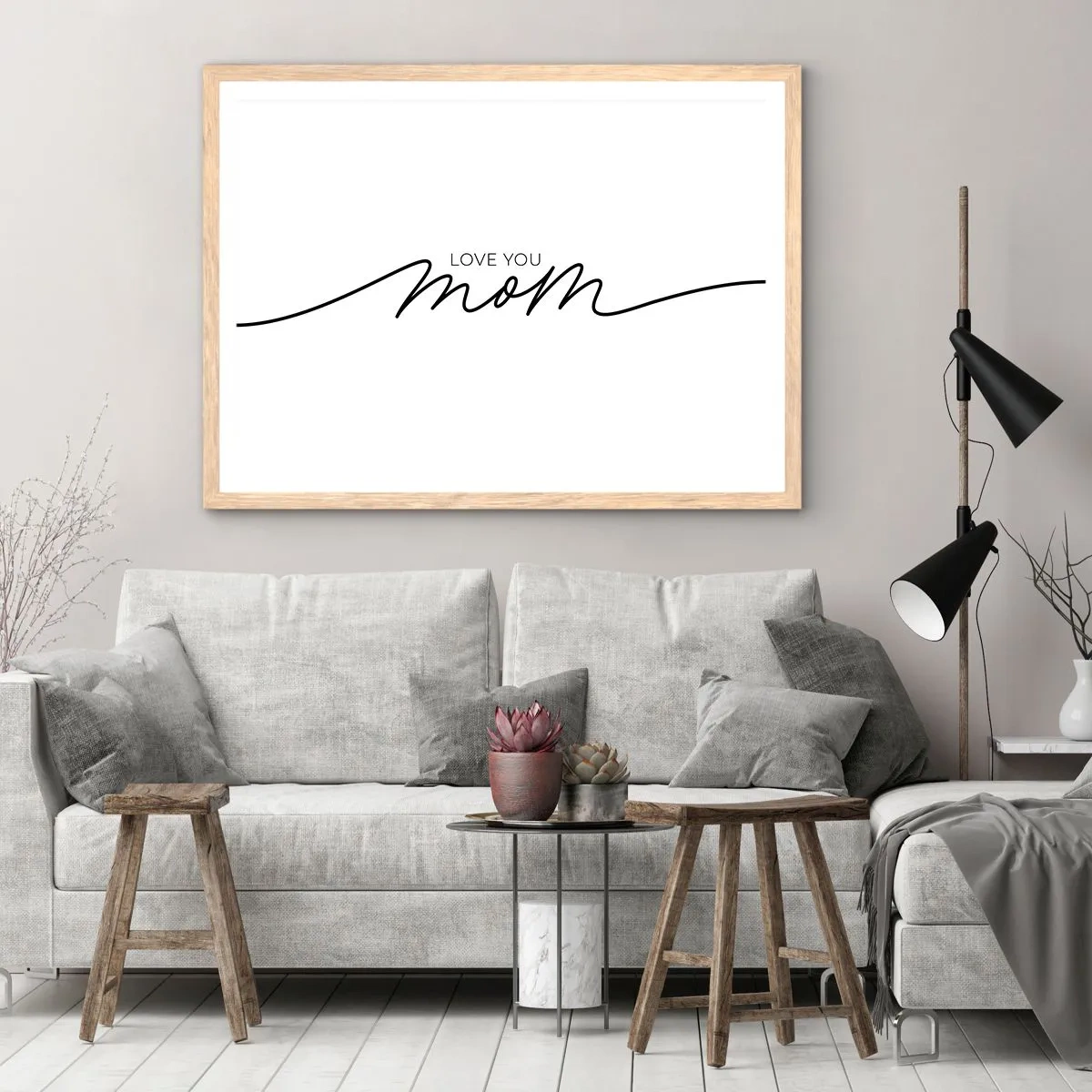 Poster in einem Rahmen aus heller Eiche - Große Emotionen - 50x40 cm