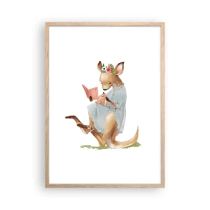 Poster in einem Rahmen aus heller Eiche - Lies mir vor Mama - 50x70 cm