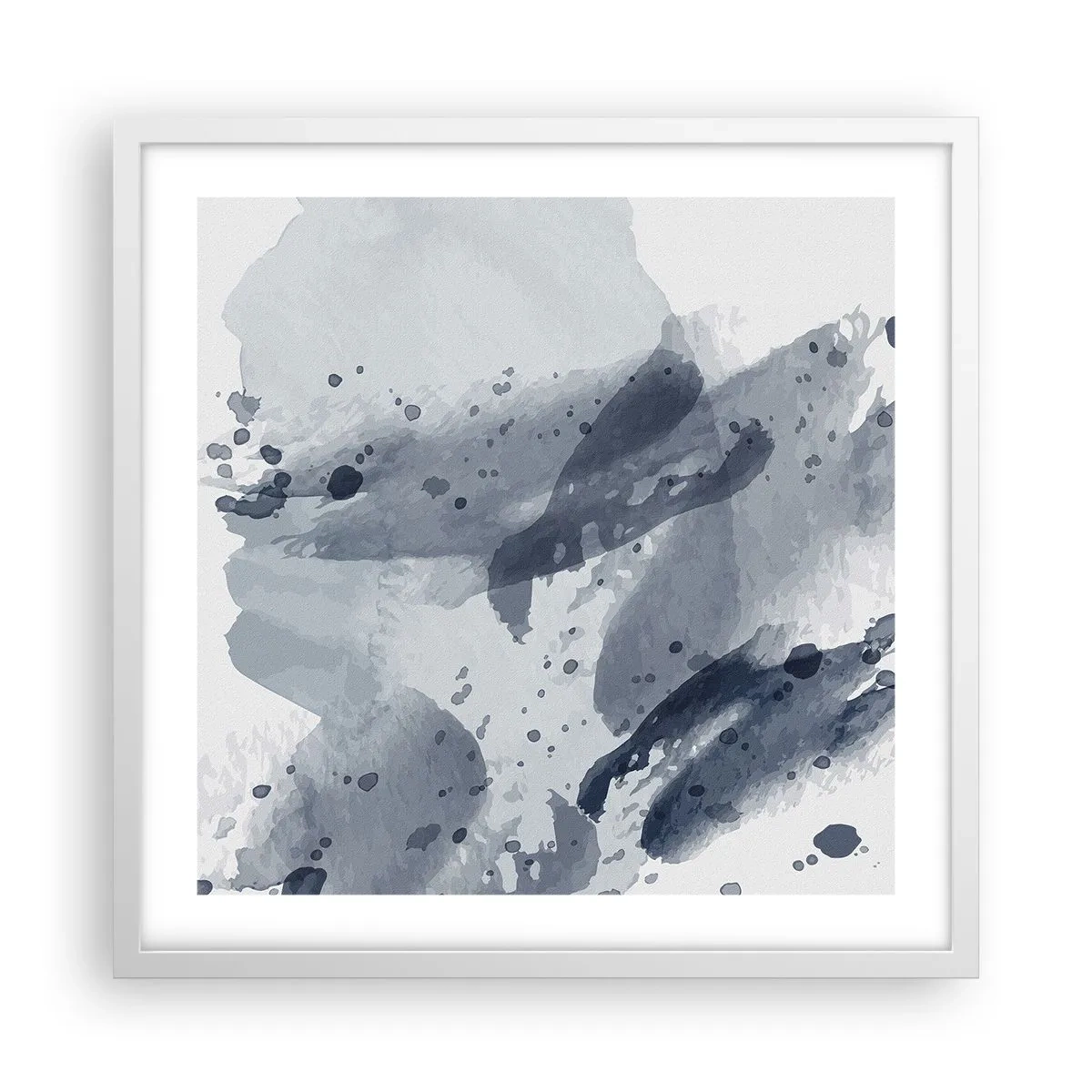 Poster in einem weißen Rahmen - Eine Studie über die Natur des Wassers - 50x50 cm