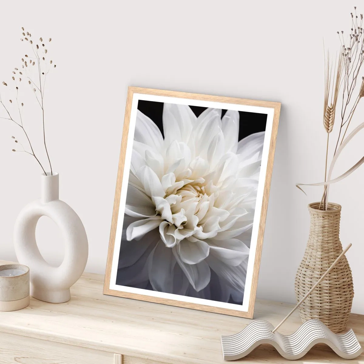 Poster in einem Rahmen aus heller Eiche - Der Morgen der Braut - 30x40 cm