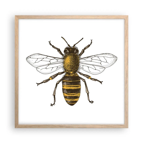 Poster in einem Rahmen aus heller Eiche - Schön und gut - 50x50 cm