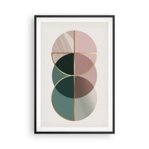 Poster in einem schwarzem Rahmen - Ein Rad hinter dem anderen… - 61x91 cm