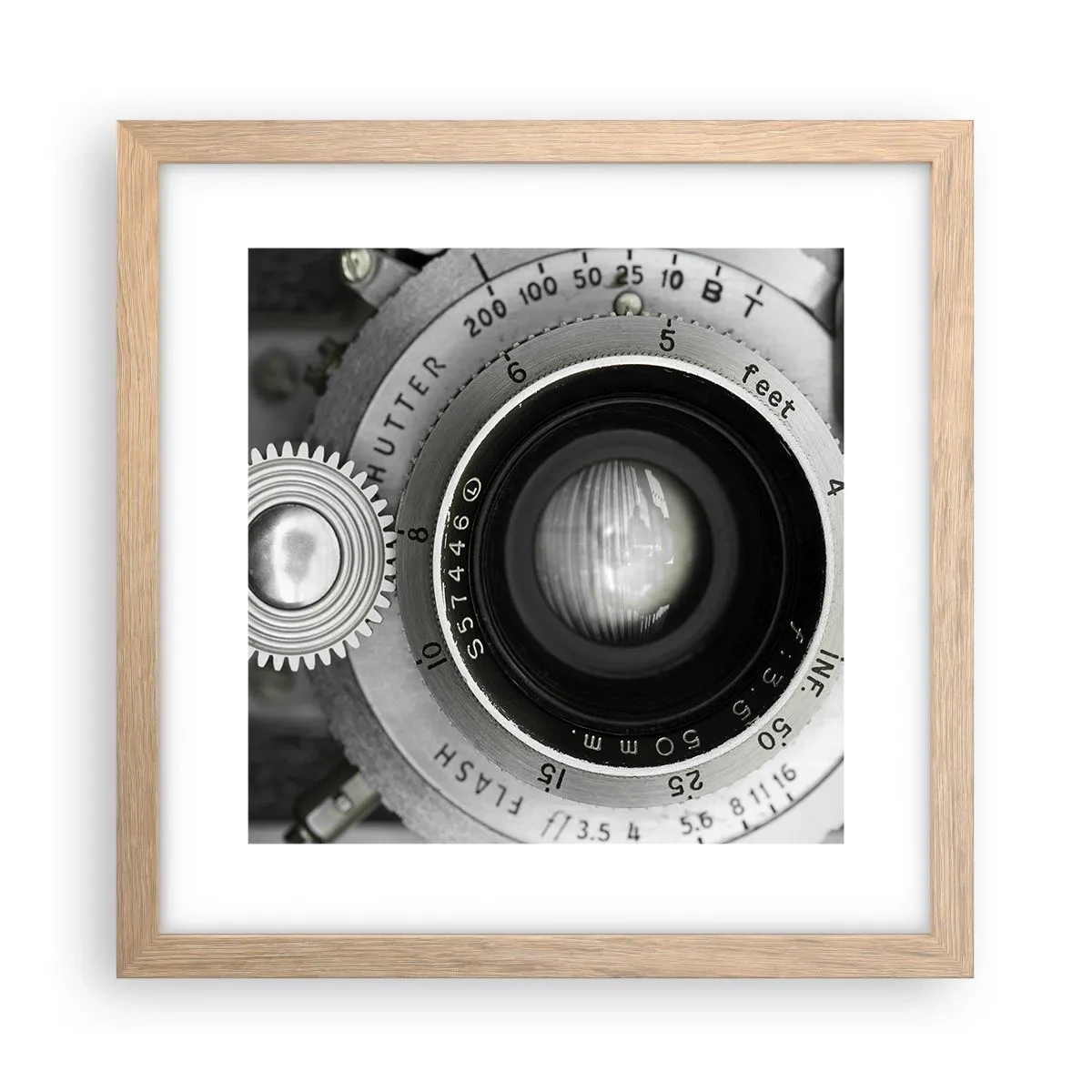 Poster in einem Rahmen aus heller Eiche - Eine Story über Hollywood - 30x30 cm