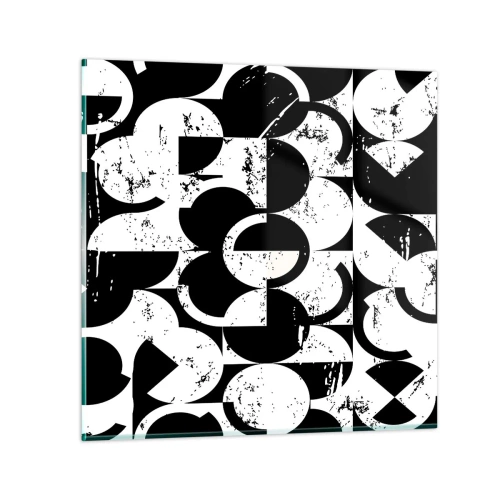 Glasbild - Bild auf glas - Weiß ist weiß und schwarz ist schwarz - 40x40 cm