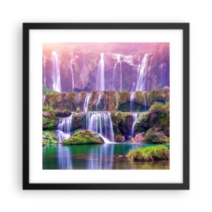 Poster in einem schwarzem Rahmen - Treppe zum Himmel - 40x40 cm