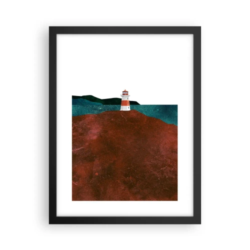 Poster in einem schwarzem Rahmen - Aufs Meer starren - 30x40 cm