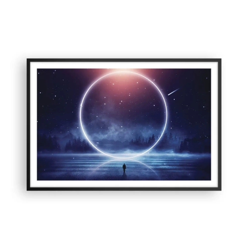 Poster in einem schwarzem Rahmen - Sie sind schon da ... - 91x61 cm