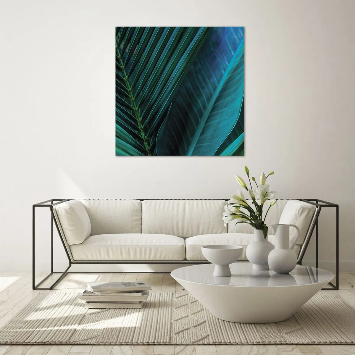 Glasbild - Bild auf glas - Die Anatomie des Grüns - 60x60 cm