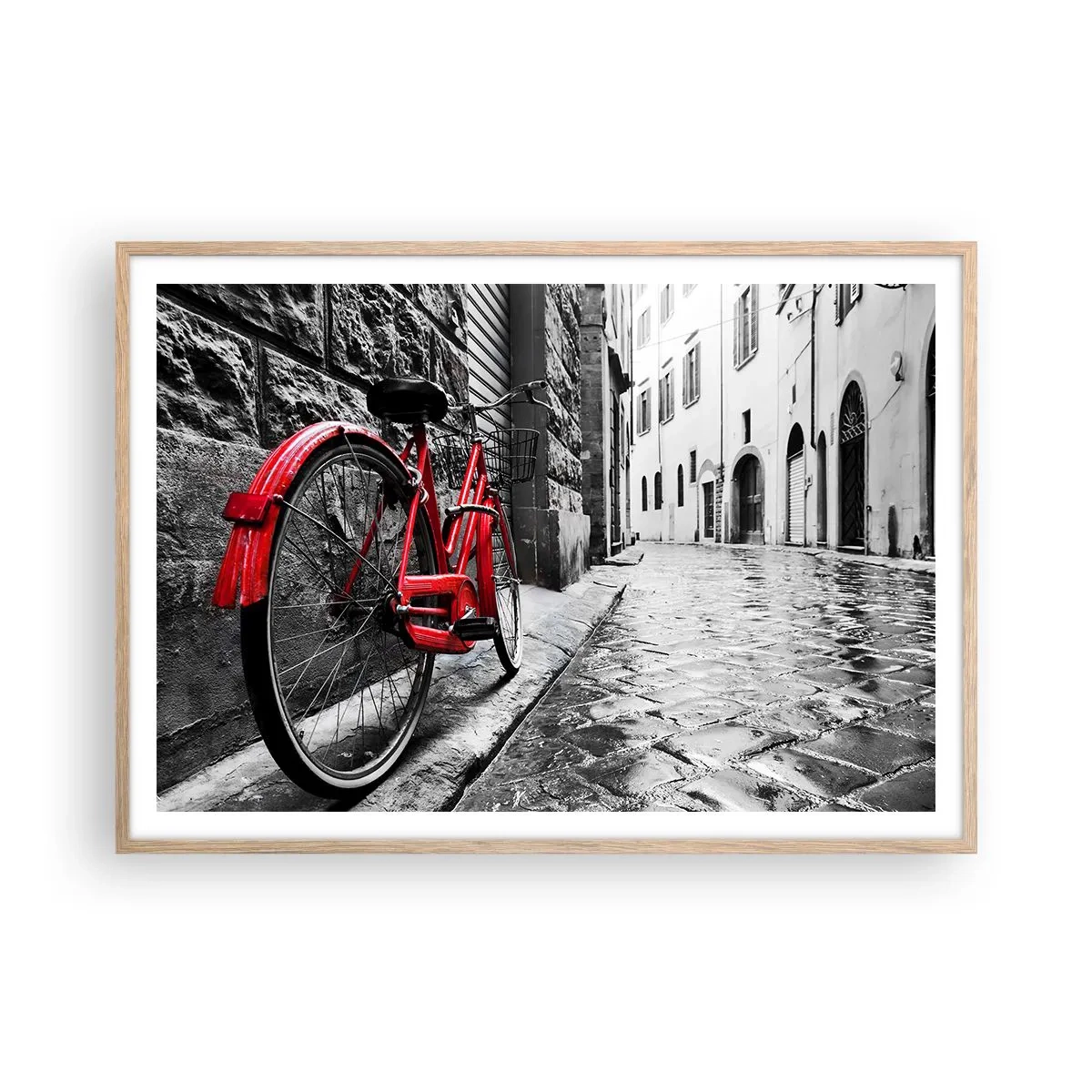 Poster in einem Rahmen aus heller Eiche - Wahre Schönheit wird nicht alt - 100x70 cm