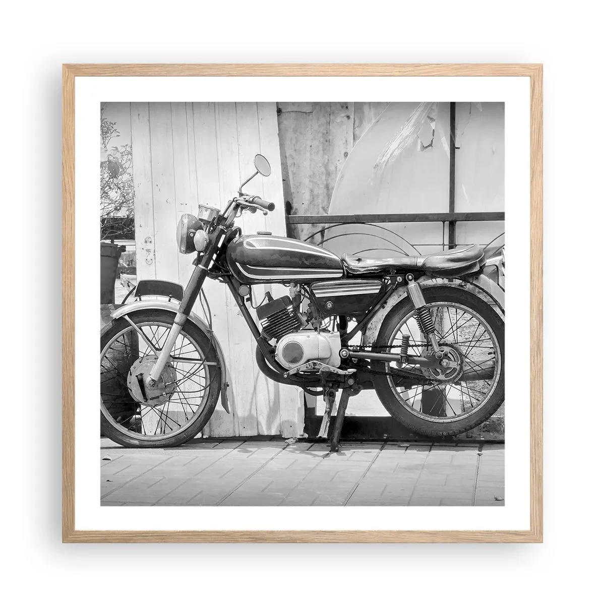 Poster in einem Rahmen aus heller Eiche - Klassik über alles - 60x60 cm