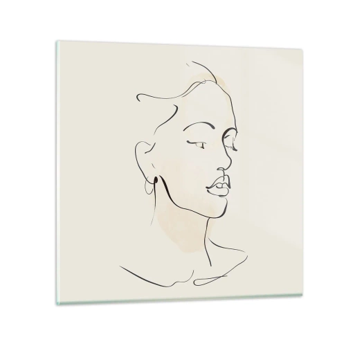Glasbild - Bild auf glas - Eine bestimmte Linie - 30x30 cm
