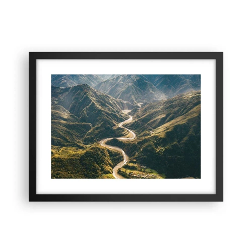 Poster in einem schwarzem Rahmen - Direkt aus dem Herzen der Berge - 40x30 cm