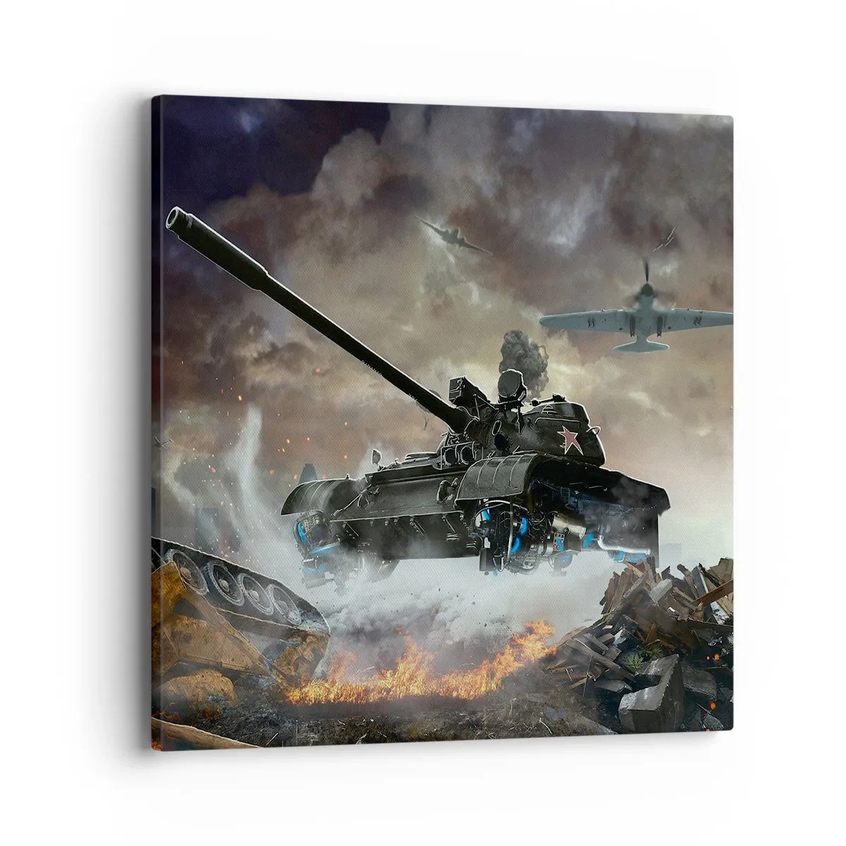 Bild auf Leinwand - Leinwandbild - Der Kampf ist schrecklich und schön - 40x40 cm