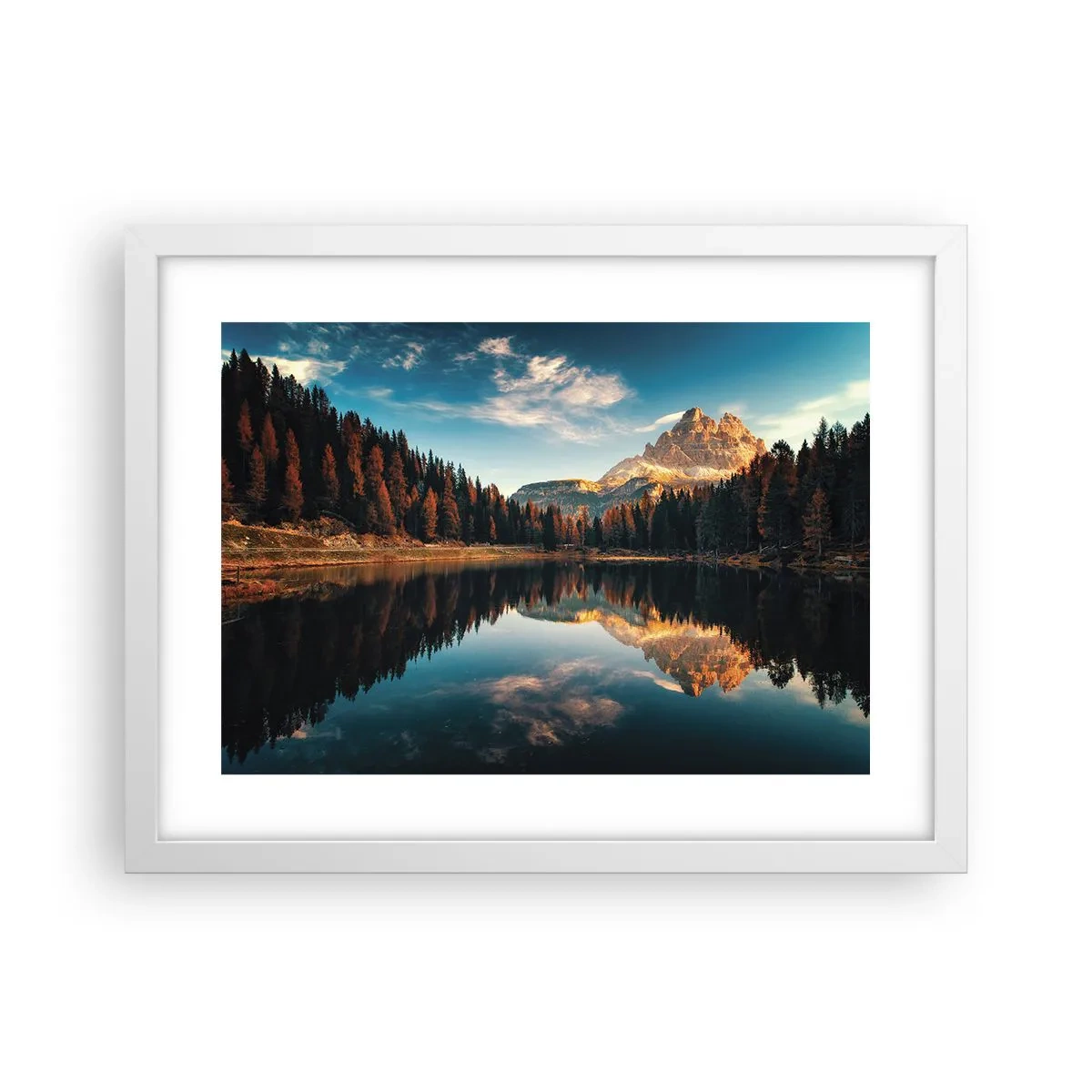 Poster in einem weißen Rahmen - Doppelte Landschaft - 40x30 cm