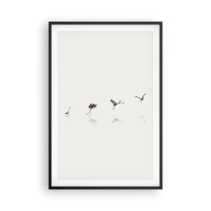 Poster in einem schwarzem Rahmen - Vier einfache Schritte - 61x91 cm