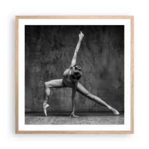 Poster in einem Rahmen aus heller Eiche - Das Ideal des Gleichgewichts - 60x60 cm