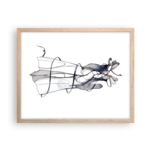 Poster in einem Rahmen aus heller Eiche - Touch-Studie - 50x40 cm