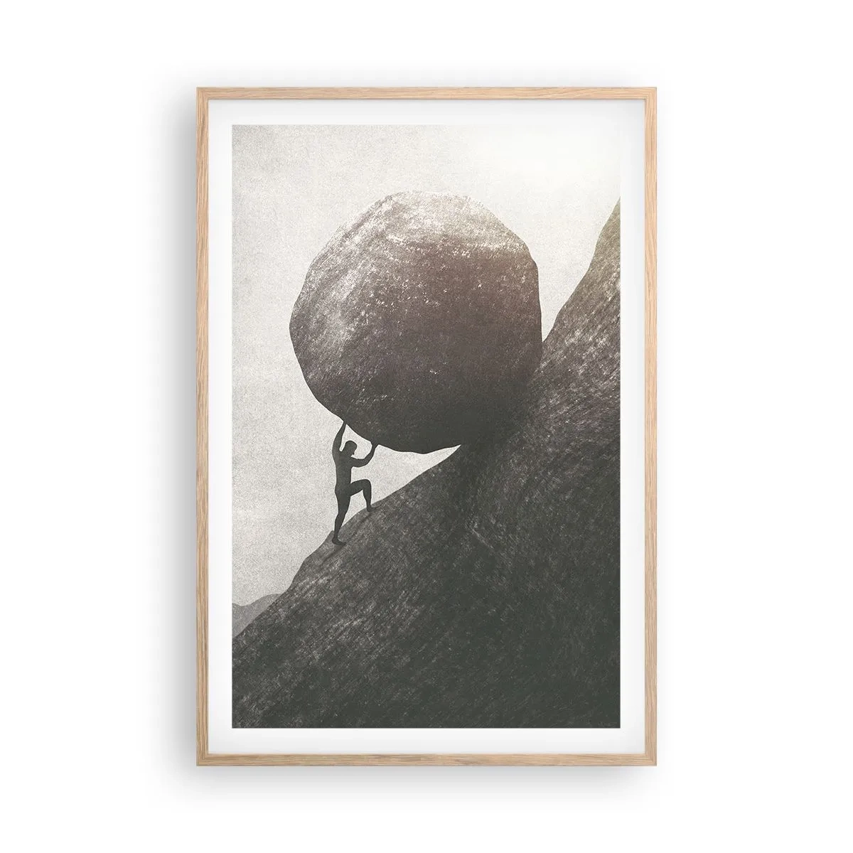 Poster in einem Rahmen aus heller Eiche - Ich glaube wider alle Hoffnung - 61x91 cm