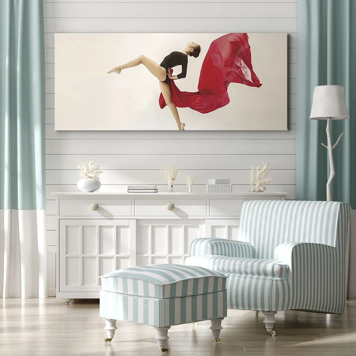 Bild auf Leinwand - Leinwandbild - Rot und Schwarz - 30x30 cm