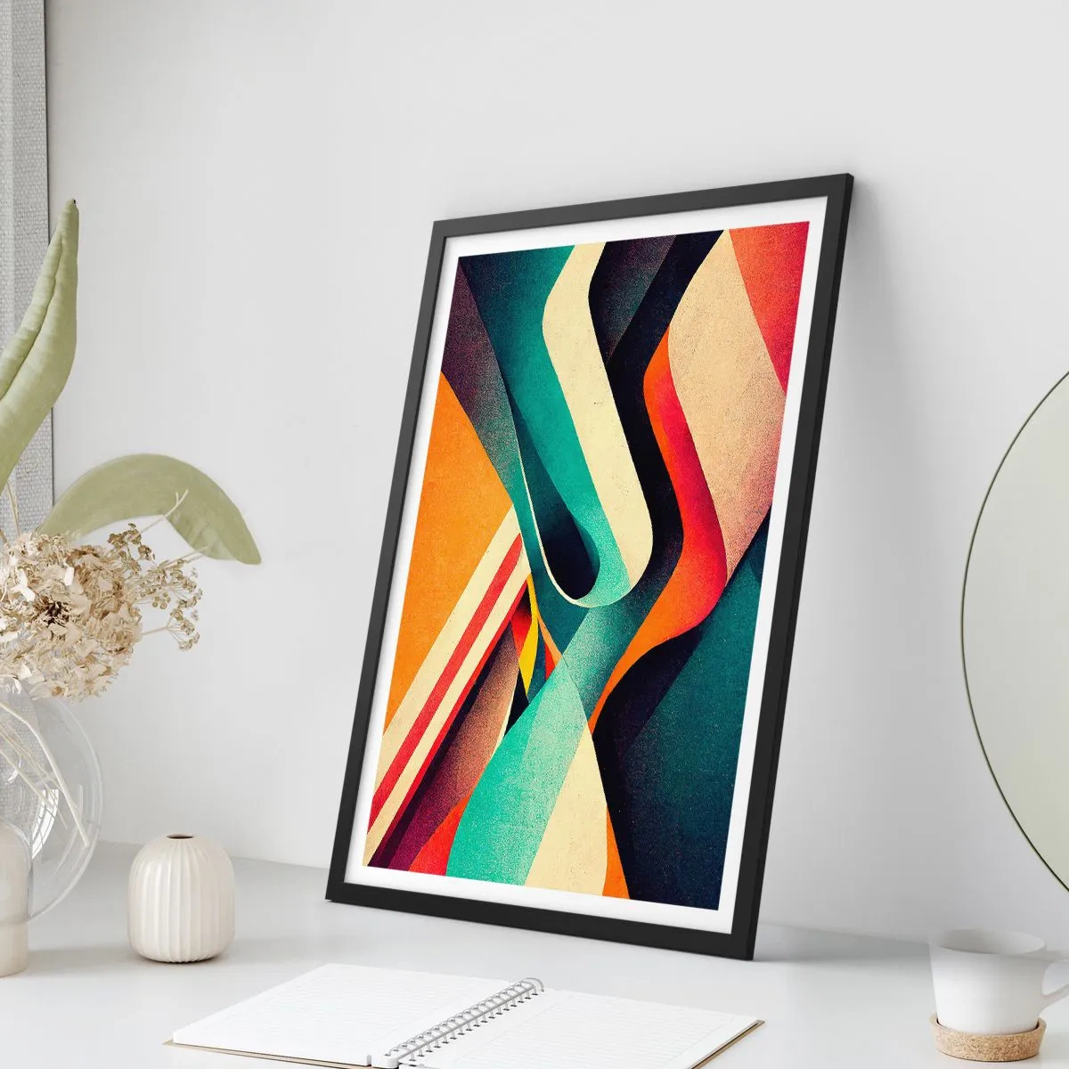 Poster in einem schwarzem Rahmen - Intensive Komposition - 61x91 cm