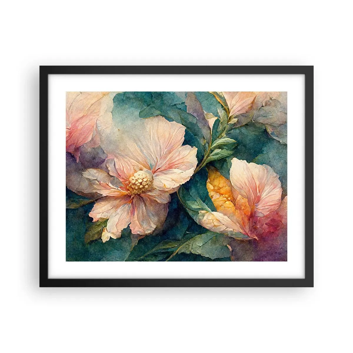 Poster in einem schwarzem Rahmen - Pure Subtilität - 50x40 cm