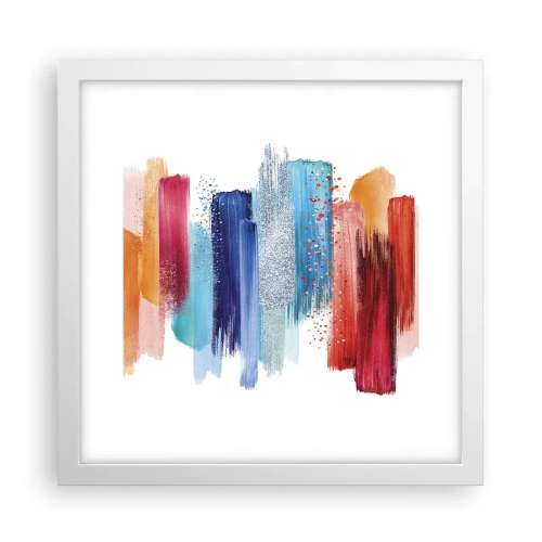 Poster in einem weißen Rahmen - Auf und ab - 30x30 cm