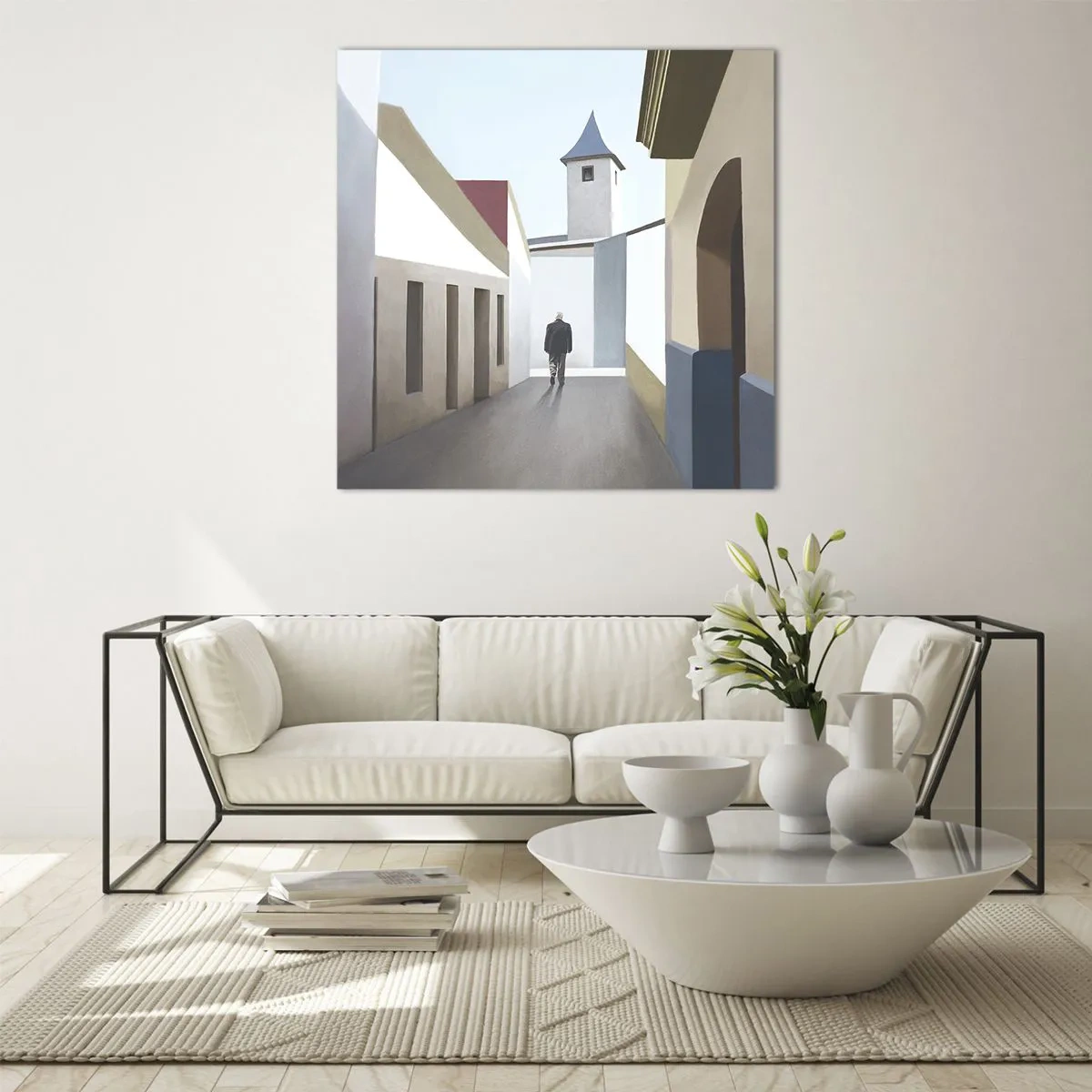 Glasbild - Bild auf glas - Sonniger Spaziergang - 60x60 cm