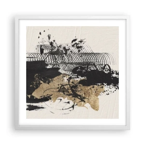 Poster in einem weißen Rahmen - Komposition mit Leidenschaft - 50x50 cm