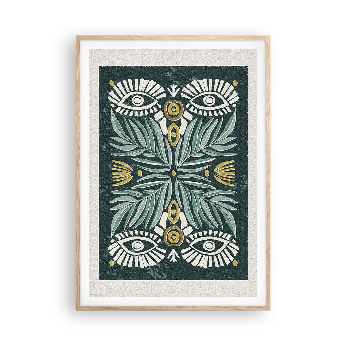 Poster in einem Rahmen aus heller Eiche - Wie ein Volksausschnitt - 70x100 cm